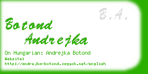 botond andrejka business card